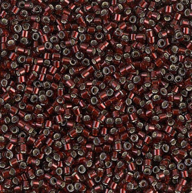 Silver Lined Glazed Dark Cranberry Miyuki Delica 11/0 DB1685