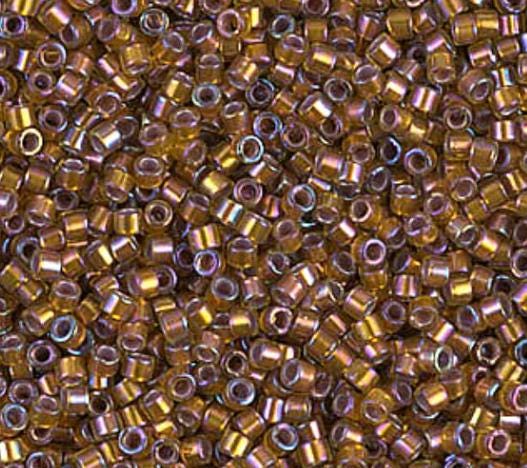 DB1691 11/0 Silver Lined Glazed Dark Saffron AB Miyuki Delica