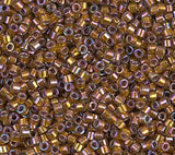 DB1691 11/0 Silver Lined Glazed Dark Saffron AB Miyuki Delica