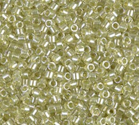 DB0903 11/0 Sparking Celery Lined Crystal Miyuki Delica