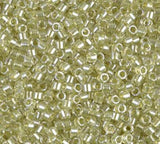 DB0903 11/0 Sparking Celery Lined Crystal Miyuki Delica