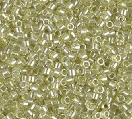 DB0903 11/0 Sparking Celery Lined Crystal Miyuki Delica