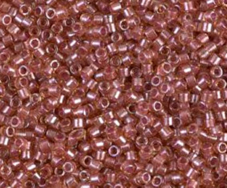 DB0913 11/0 Sparking Salmon Lined Topaz Miyuki Delica