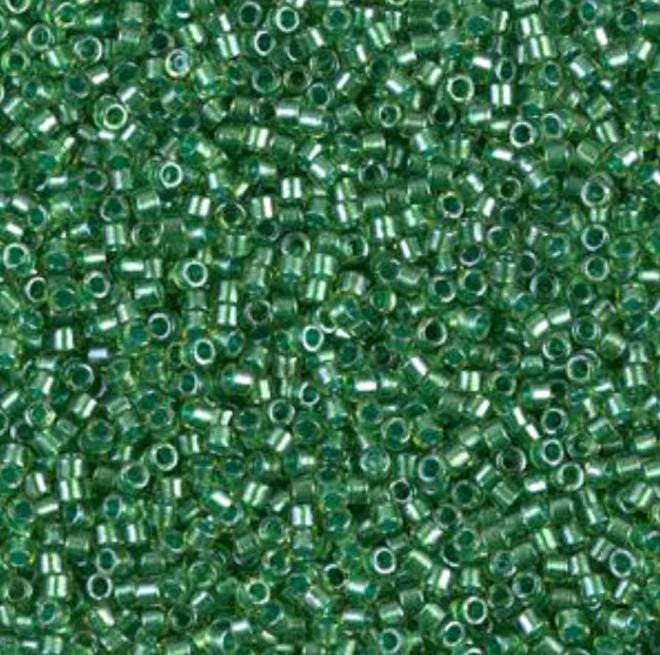 Sparking Green Lined Chartreuse Crystal Miyuki Delica 11/0 DB0916