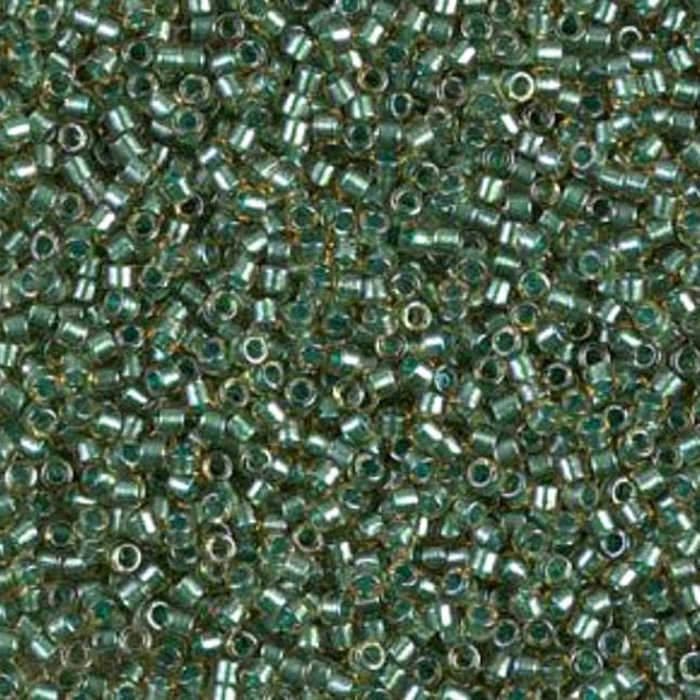Sparking Turquoise Green Lined Topaz Miyuki Delica 11/0 DB0917
