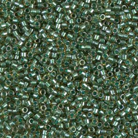 Sparking Turquoise Green Lined Topaz Miyuki Delica 11/0 DB0917