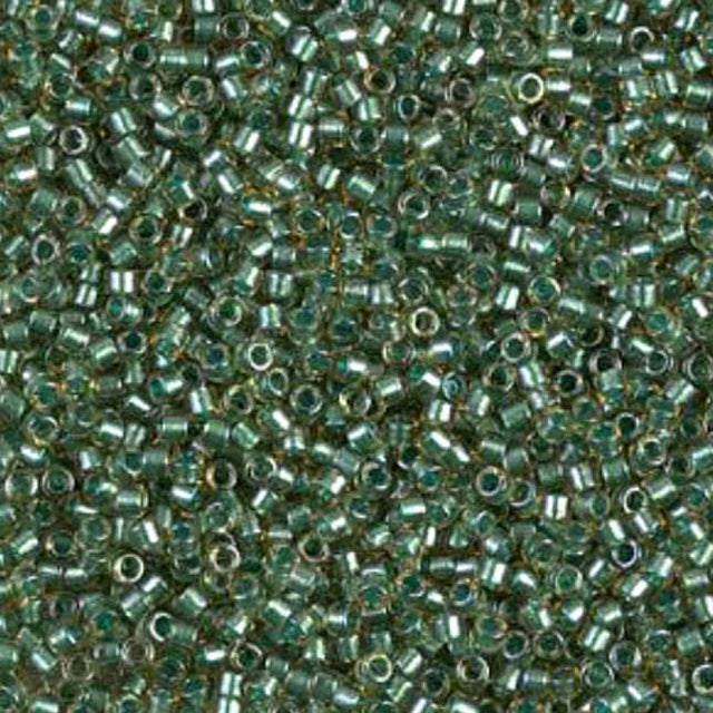 Sparking Turquoise Green Lined Topaz Miyuki Delica 11/0 DB0917