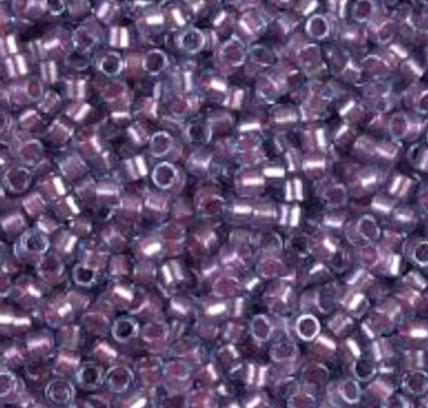 DB0922 11/0 Sparking Orchid Lined Aqua Crystal Miyuki Delica