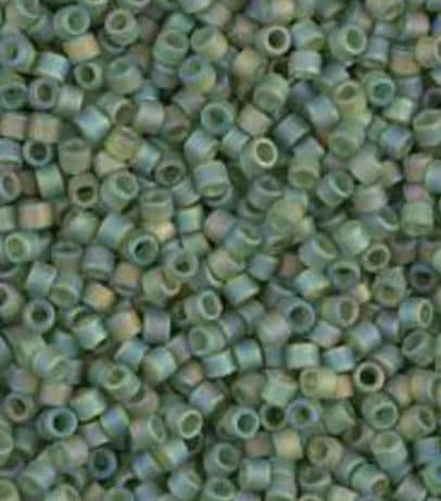DB1282 11/0 Matte Transparent Olive AB Miyuki Delica