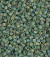 DB1282 11/0 Matte Transparent Olive AB Miyuki Delica