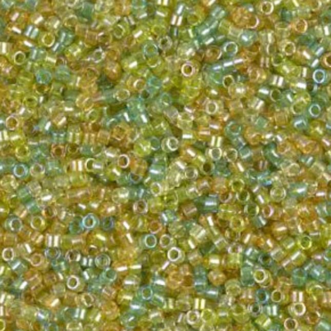 Sparkling Lined Lemon Line Mix Miyuki Delica 11/0 DB0983