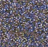 DB0986 11/0 Sparkling Lined Majestic Purple Gold Mix Miyuki Delica