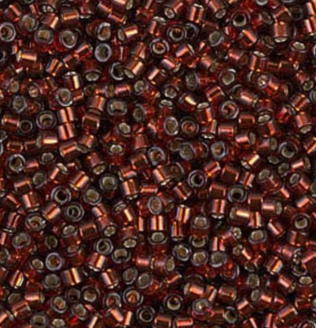 DB1202 11/0 Silver Lined Dark Cranberry Miyuki Delica