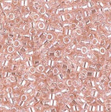 DB1223 11/0 Transparent Pink Mist Luster Miyuki Delica