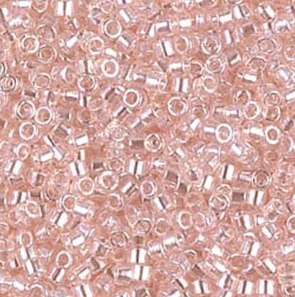 DB1223 11/0 Transparent Pink Mist Luster Miyuki Delica