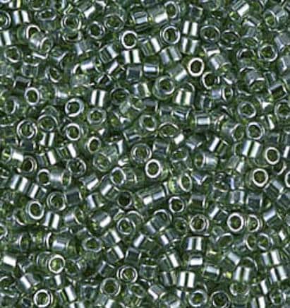 DB1227 11/0 Transparent Olive Luster Miyuki Delica