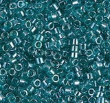 DB1228 11/0 Transparent Caribbean Teal Luster Miyuki Delica
