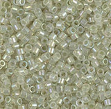 DB1765 11/0 Sparkling Celery Lined Opal AB AB Miyuki Delica