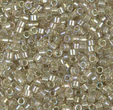 DB1766 11/0 Sparkling Celery Lined Lt Tea Rose AB Miyuki Delica