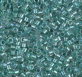 DB1767 11/0 Sparkling Aqua Green Lined Crystal AB Miyuki Delica
