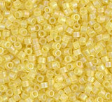 DB0854 11/0 Matte Transparent Yellow AB Miyuki Delica