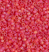 DB0856 11/0 Matte Transparent Red Orange AB Miyuki Delica