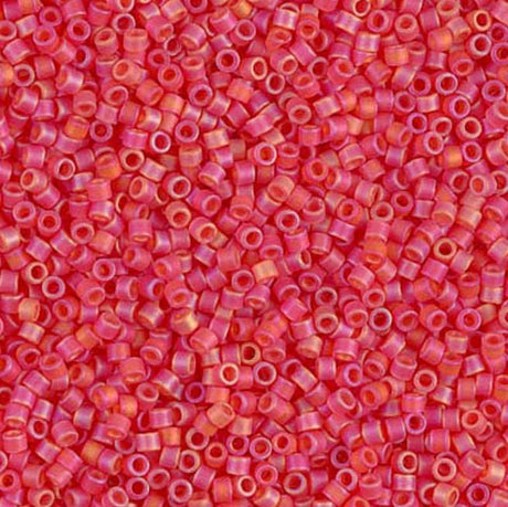 Matte Transparent Red Orange AB Miyuki Delica 11/0 DB0856