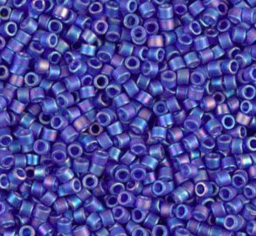 DB0864 11/0 Matte Transparent Cobalt AB Miyuki Delica