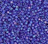 DB0864 11/0 Matte Transparent Cobalt AB Miyuki Delica