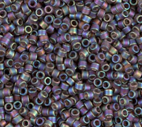 DB0865 11/0 Matte Transparent Brown AB Miyuki Delica