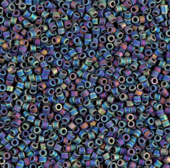 Matte Black AB Miyuki Delica 11/0 DB0871