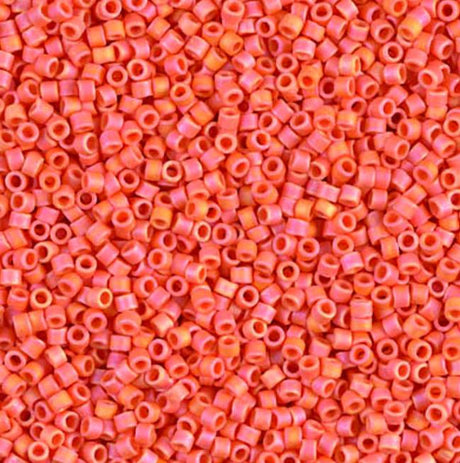 Matte Opaque Orange AB Miyuki Delica 11/0 DB0872 