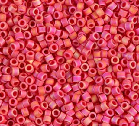 DB0873 11/0 Matte Opaque Vermillion Red AB Miyuki Delica