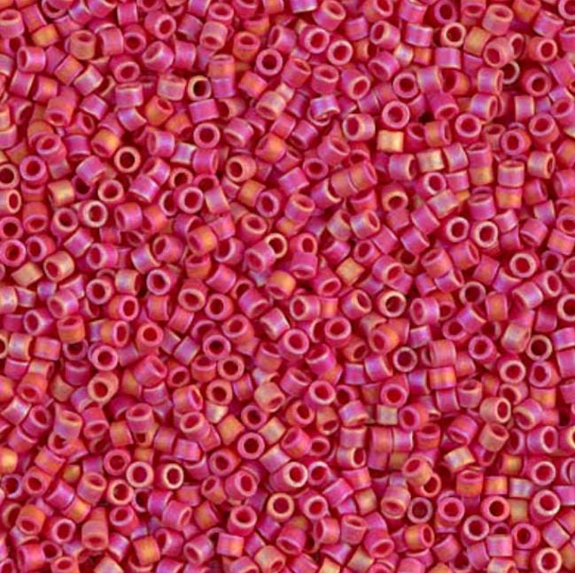 Matte Opaque Red AB Miyuki Delica 11/0 DB0874