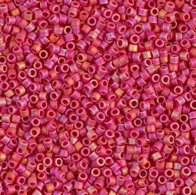 Matte Opaque Red AB Miyuki Delica 11/0 DB0874