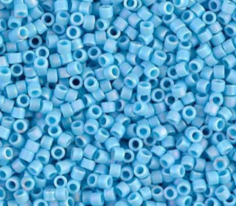 DB0879 11/0 Matte Opaque Turquoise Blue AB Miyuki Delica