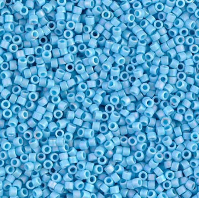 Matte Opaque Turquoise Blue AB Miyuki Delica 11/0 DB0879