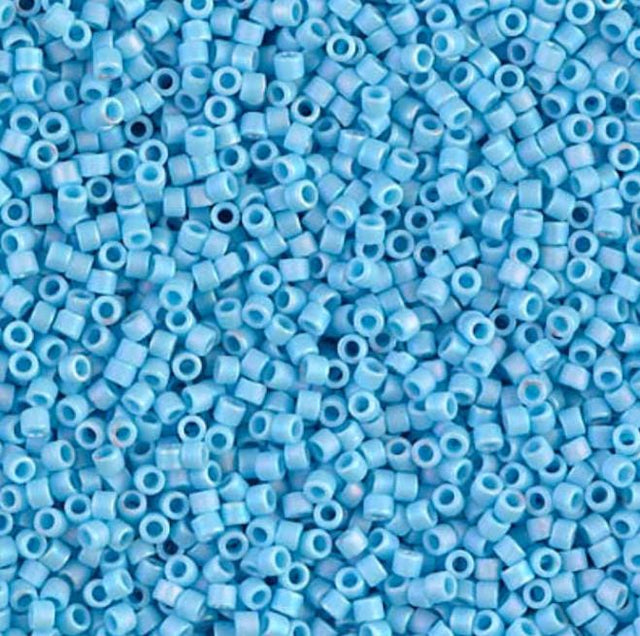 Matte Opaque Turquoise Blue AB Miyuki Delica 11/0 DB0879