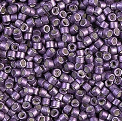 DB1185 11/0 Galvanized Semi-Frosted Eggplant Miyuki Delica