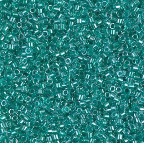 Sparking Aqua Green Lined Crystal Miyuki Delica 11/0 DB0904
