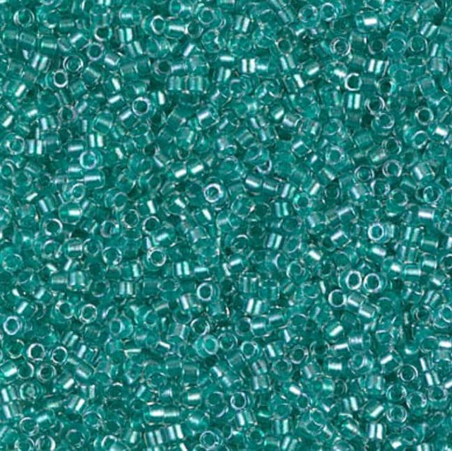Sparking Aqua Green Lined Crystal Miyuki Delica 11/0 DB0904