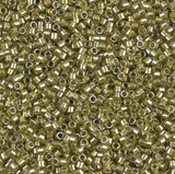 Sparking Beige Lined Chartreuse Miyuki Delica 11/0 DB0908