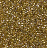 Sparkling Honey Beige Lined Chartreuse Miyuki Delica 11/0 DB0909