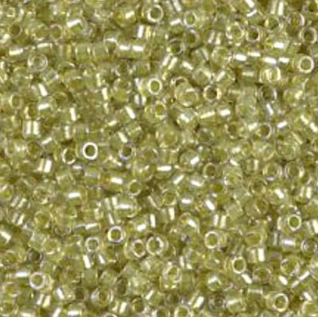 DB0910 11/0 Sparkling Yellow Green Lined Crystal Miyuki Delica