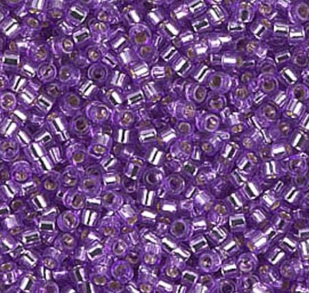 DB1343 11/0 Dyed Silver Lined Lilac Miyuki Delica