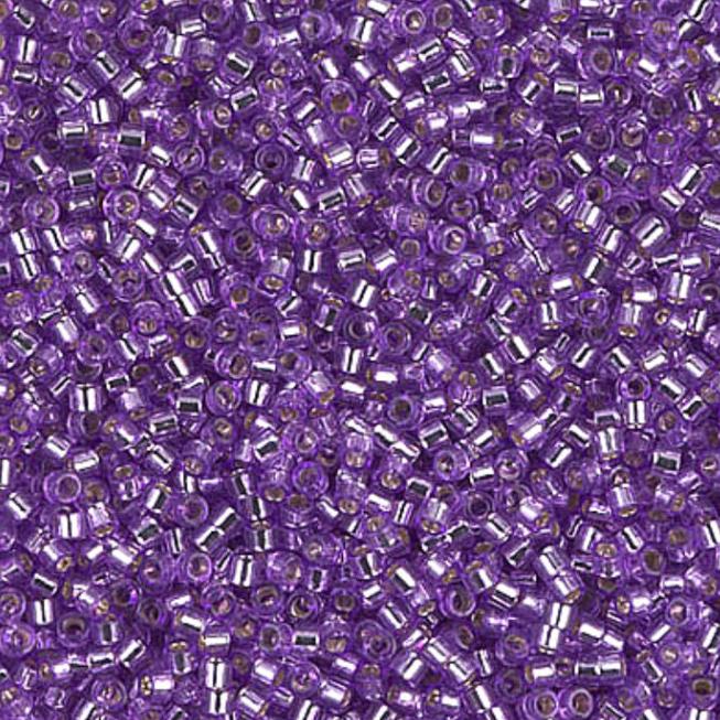 Delica, 11/0 Dyed Silver Lined Lilac, DB1343Miyuki Delica-5 grams