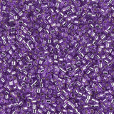Delica, 11/0 Dyed Silver Lined Lilac, DB1343Miyuki Delica-5 grams
