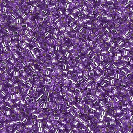 Delica, 11/0 Dyed Silver Lined Lilac, DB1343Miyuki Delica-5 grams