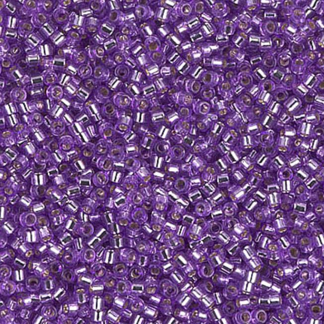 Delica, 11/0 Dyed Silver Lined Lilac, DB1343Miyuki Delica-5 grams