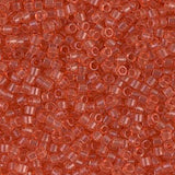 DB1302 11/0 Dyed Transparent Peach Miyuki Delica